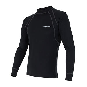 SENSOR DOUBLE FACE tricou bărbătesc cu mânecă lungă negru