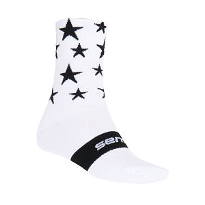 SENSOR ȘOSETE STARS alb/negru