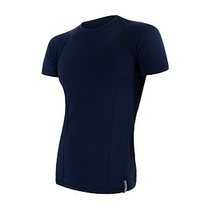 SENSOR MERINO DF tricou bărbătesc cu mânecă scurtă albastru intens