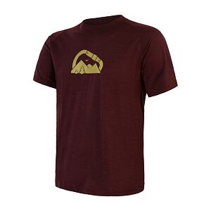 SENSOR MERINO AIR SUMMIT tricou bărbați cu mânecă scurtă port roșu