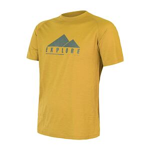 SENSOR MERINO AIR EXPLORE tricou bărbați cu mânecă scurtă muștar