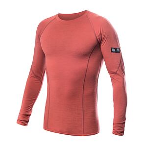 SENSOR MERINO ACTIVE tricou bărbătesc cu mânecă lungă terracotta