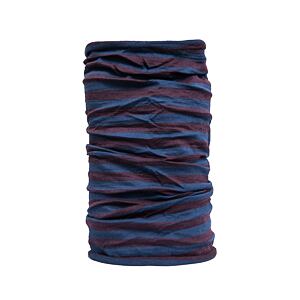 SENSOR TUBE MERINO AIR eșarfă multifuncțională albastru / vin dungi
