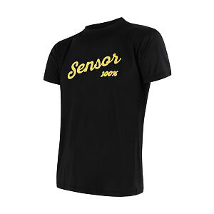 SENSOR COOLMAX FRESH PT LOGO tricou bărbați mânecă scurtă negru