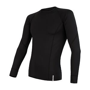 SENSOR COOLMAX TECH tricou bărbătesc cu mânecă lungă negru
