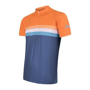SENSOR CYKLO SUMMER STRIPE tricou bărbați cu mâneci scurte albastru/portocaliu