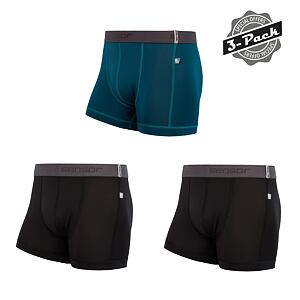 SENSOR COOLMAX TECH 3-PACK pantaloni scurți bărbați negru/safir