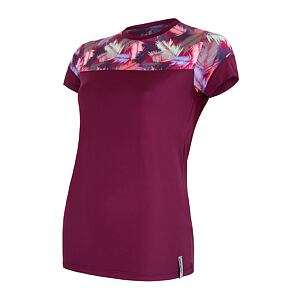 SENSOR COOLMAX IMPRESS tricou dama cu maneca scurta liliac/pene