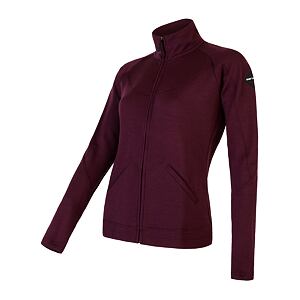 SENSOR MERINO UPPER hanorac de damă cu fermoar complet roșu port