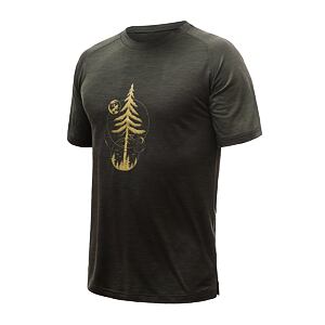 SENSOR MERINO AIR EARTH tricou bărbătesc cu mânecă scurtă verde olive