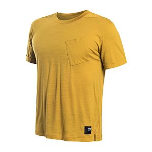 SENSOR MERINO AIR traveller tricou bărbați cu mânecă scurtă muștar