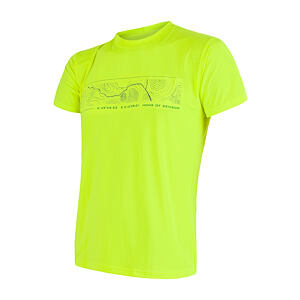 SENSOR COOLMAX FRESH PT GPS tricou reflectorizant pentru bărbați cu mânecă scurtă galben