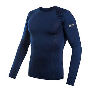 SENSOR MERINO ACTIVE tricou bărbătesc cu mânecă lungă albastru intens