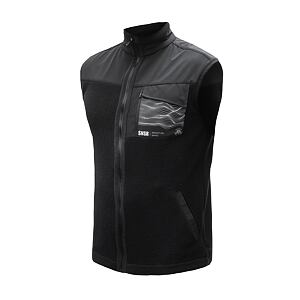 SENSOR TEDDY pánská vestă fleece full-zip negru