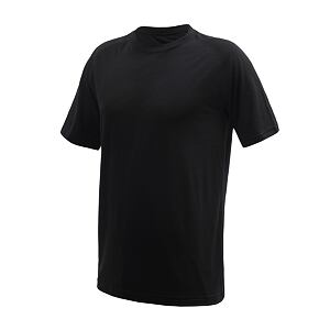 SENSOR MERINO ACTIVE NO LOGO tricou bărbați cu mânecă scurtă raglan negru