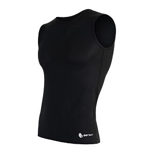 SENSOR COOLMAX AIR tricou negru fără mâneci pentru bărbați