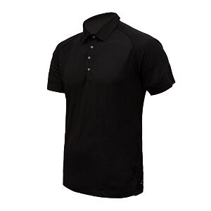 SENSOR MERINO ACTIVE tricou polo barbati cu maneca scurta negru