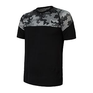 SENSOR MERINO IMPRESS tricou bărbați cu mânecă scurtă negru/fagure