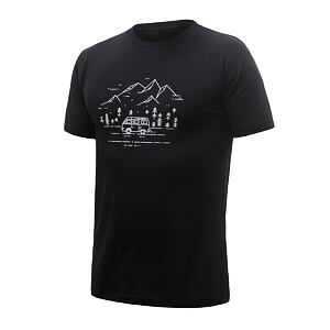 SENSOR MERINO ACTIVE VAN LIFE tricou barbatesc cu maneca scurta, negru