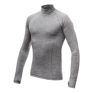 SENSOR MERINO BOLD tricou bărbătesc cu mânecă lungă cu decolteu, gri rece