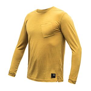 SENSOR MERINO AIR tricou cu mânecă lungă pentru bărbați călător muștar