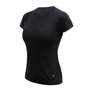 SENSOR MERINO CORDURA tricou dama maneca scurta negru