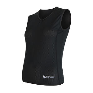 SENSOR COOLMAX AIR tricou negru de damă fără mâneci