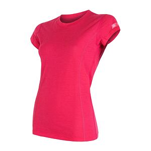 SENSOR MERINO ACTIVE tricou dama cu maneca scurta magenta