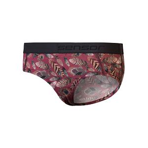 SENSOR MERINO IMPRESS chiloți de damă liliac/pene
