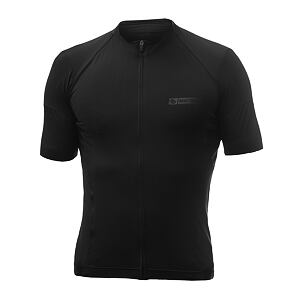 SENSOR COOLMAX RACE tricou bărbătesc cu mânecă scurtă cu fermoar complet negru