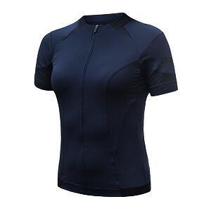 SENSOR COOLMAX RACE Tricou damă cu fermoar complet mâneci scurte albastru intens