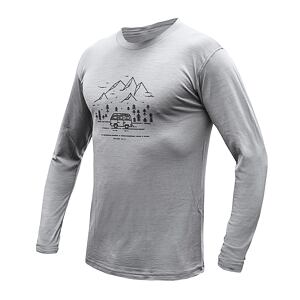 SENSOR MERINO ACTIVE VAN LIFE tricou cu mânecă lungă pentru bărbați, gri