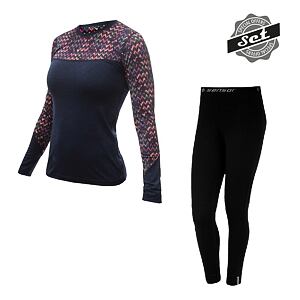 SENSOR SET MERINO IMPRESS maneca lunga + pantaloni dama