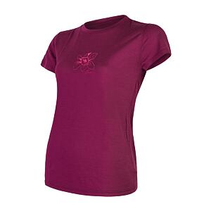 SENSOR MERINO ACTIVE ORCHID tricou dama maneca scurta lilla