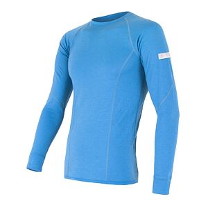SENSOR MERINO ACTIVE tricou bărbați cu mânecă lungă albastru