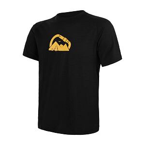 SENSOR MERINO AIR SUMMIT tricou barbatesc cu maneca scurta, negru