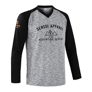 SENSOR CYKLO CHARGER tricou bărbătesc mânecă lungă gri/negru