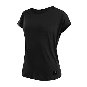 SENSOR MERINO AIR traveller tricou dama cu maneca scurta, negru