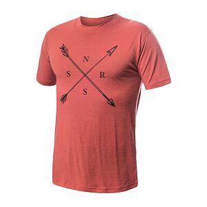 SENSOR MERINO ACTIVE SNSR tricou bărbătesc cu mânecă scurtă terracotta