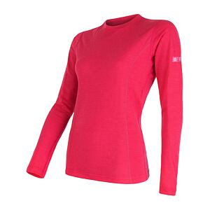 SENSOR MERINO ACTIVE tricou dama maneca lunga magenta