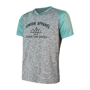 SENSOR CYKLO CHARGER tricou bărbați mărime liberă mânecă gri/mentă