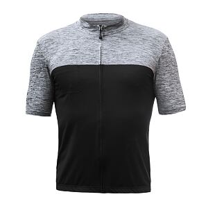 SENSOR CYKLO MOTION tricou bărbați cu mâneci scurte fermoar complet negru/gri