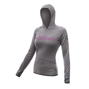 SENSOR MERINO UPPER MOUNTAINS hanorac cangur dama gri