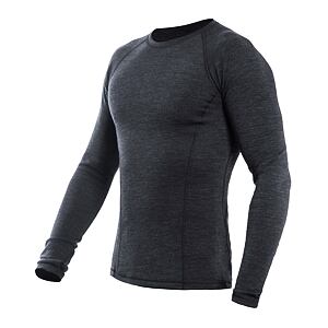 SENSOR MERINO BOLD tricou barbatesc cu maneca lunga gri antracit
