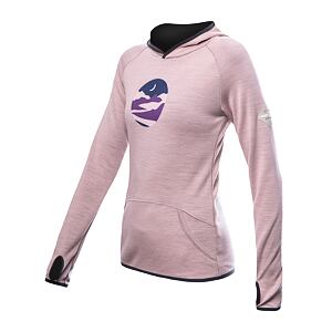 SENSOR MERINO UPPER TRIGLAV hanorac cangur de damă roz praf