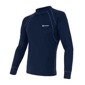 SENSOR DOUBLE FACE tricou bărbătesc cu mânecă lungă albastru intens