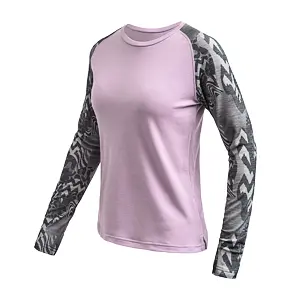 SENSOR MERINO BLEND IMPRESS cămașă cu mânecă lungă pentru femei mystic violet/zebra