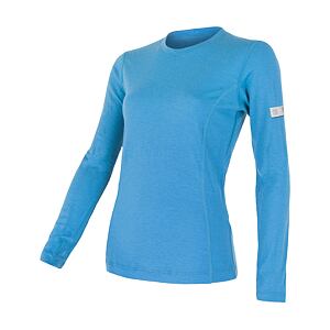 SENSOR MERINO ACTIVE tricou dama maneca lunga albastru