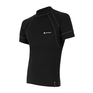 SENSOR DOUBLE FACE tricou barbatesc cu maneca scurta, negru