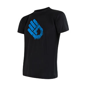 SENSOR COOLMAX TECH HAND tricou barbatesc cu maneca scurta, negru